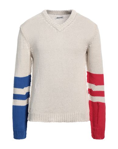Zadig & Voltaire Man Sweater Ivory Size L Cotton, Linen In Gray