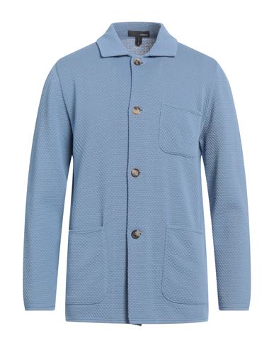 Lardini Man Cardigan Light Blue Size Xxl Cotton