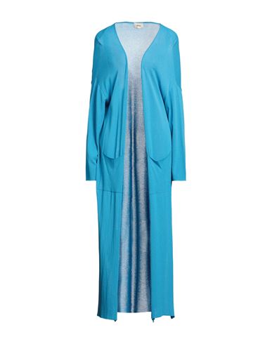 Shop Akep Woman Cardigan Azure Size Xl Viscose, Polyester In Blue