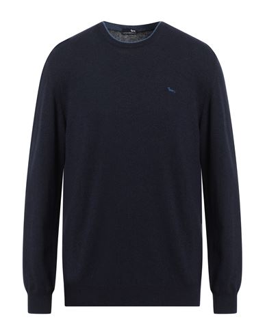 Shop Harmont & Blaine Man Sweater Midnight Blue Size 3xl Wool, Viscose, Polyamide, Cashmere