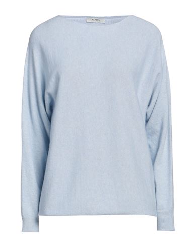 Shop Alpha Studio Woman Sweater Sky Blue Size 10 Recycled Wool, Ecovero Viscose, Recycled Polyamide, Cash