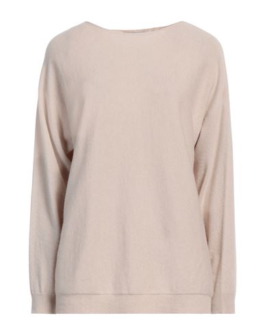ALPHA STUDIO ALPHA STUDIO WOMAN SWEATER BEIGE SIZE 10 RECYCLED WOOL, ECOVERO VISCOSE, RECYCLED POLYAMIDE, CASHMER 