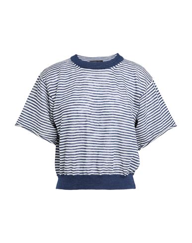 Roberto Collina Woman Sweater Blue Size S Linen, Polyester