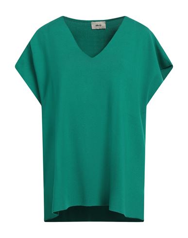 Shop Akep Woman Sweater Green Size L Viscose, Polyester