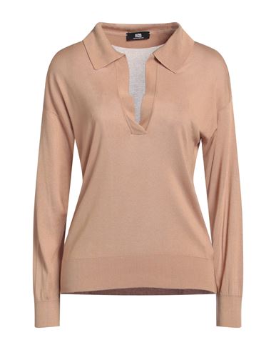 Shop Alpha Studio Woman Sweater Camel Size 8 Modal, Cashmere In Beige