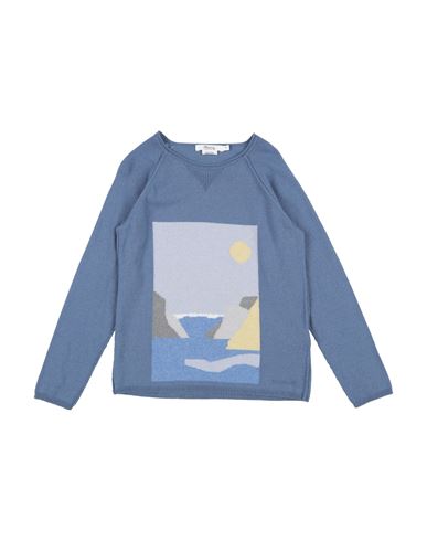 Shop Bonpoint Toddler Boy Sweater Slate Blue Size 6 Cashmere, Cotton