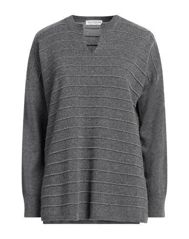Shop Le Tricot Perugia Woman Sweater Grey Size L Virgin Wool, Silk, Cashmere, Viscose, Polyester