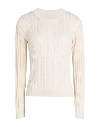 Shop Vero Moda Woman Sweater Ivory Size Xl Cotton, Tencel Modal In White