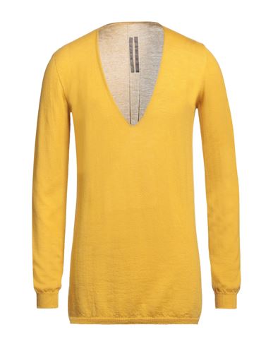 Rick Owens Man Sweater Yellow Size Onesize Cashmere
