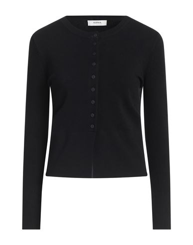 Shop Alpha Studio Woman Cardigan Black Size 8 Viscose, Polyester, Wool