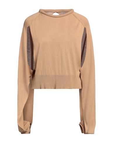 Shop Ramael Woman Sweater Camel Size S Silk In Beige