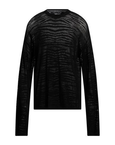Shop Just Cavalli Man Sweater Black Size M Viscose, Polyamide