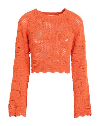 Shop Only Woman Sweater Orange Size L Recycled Cotton, Polyester