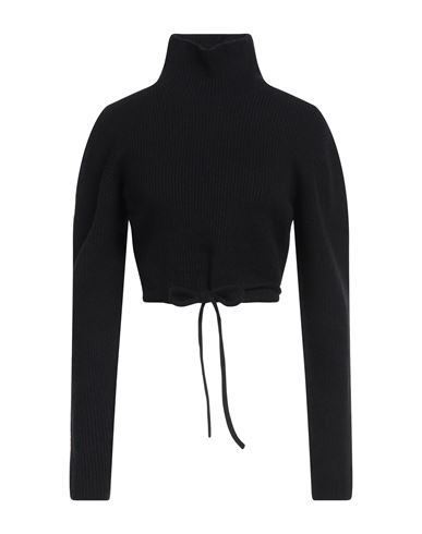 A Paper Kid Woman Turtleneck Black Size L Viscose, Polyester, Polyamide In Black