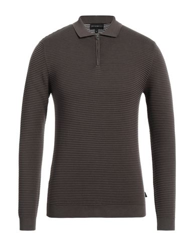 Emporio Armani Man Sweater Lead Size L Cotton In Grey