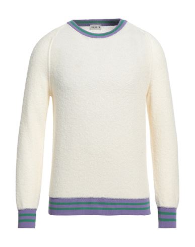 Gallia Man Sweater Cream Size 40 Cotton, Polyamide In Neutral
