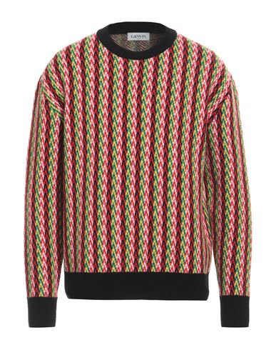 Shop Lanvin Man Sweater Red Size L Virgin Wool, Polyamide