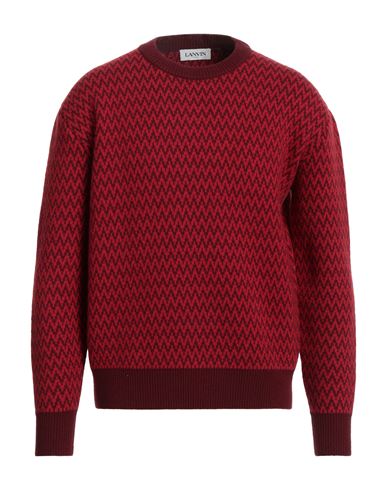 Lanvin Man Sweater Red Size Xl Virgin Wool, Polyamide