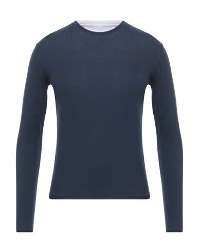 Fred Mello Man Sweater Navy Size Xxl Cotton, Polyamide In Blue