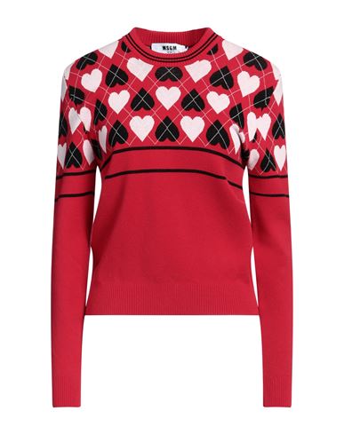 Shop Msgm Woman Sweater Red Size L Viscose, Polyester