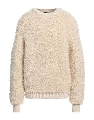 Shop Isabel Marant Man Sweater Cream Size 1 Wool, Mohair Wool, Polyamide, Cotton, Acrylic In White