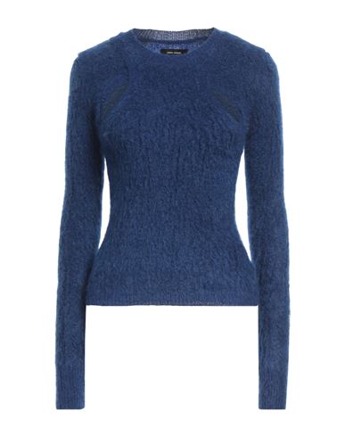 Shop Isabel Marant Woman Sweater Navy Blue Size 8 Synthetic Fibers, Mohair Wool, Wool, Elastane