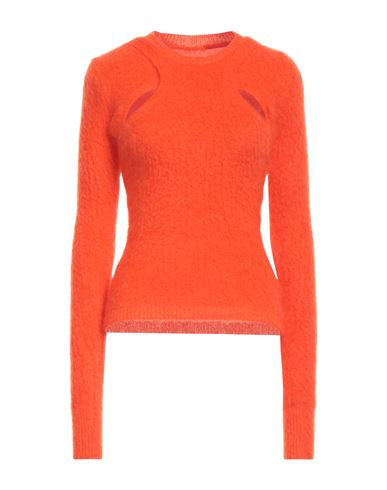 Shop Isabel Marant Woman Sweater Orange Size 10 Synthetic Fibers, Mohair Wool, Wool, Elastane