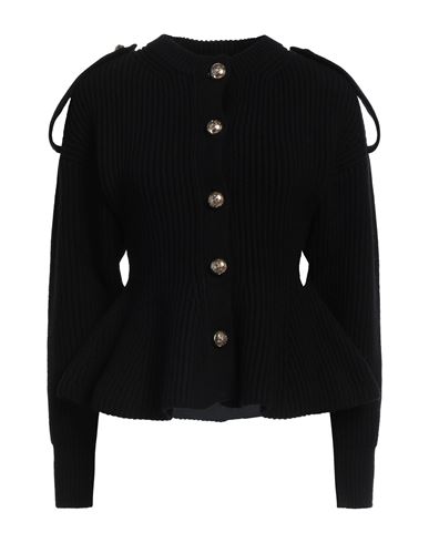 Shop Alexander Mcqueen Woman Cardigan Black Size M Wool, Cashmere