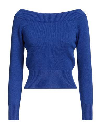 Shop Alexander Mcqueen Woman Sweater Bright Blue Size M Wool, Cashmere