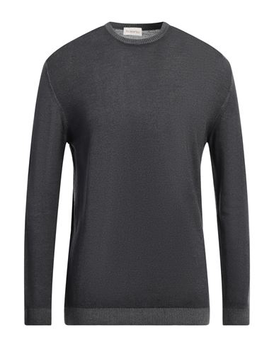 Shop Filoverso Man Sweater Lead Size M Virgin Wool In Grey