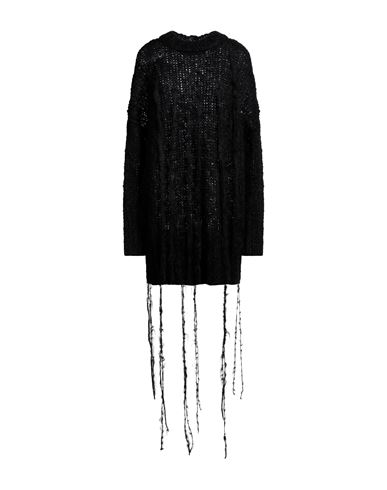 Isabel Benenato Woman Sweater Black Size 8 Mohair Wool, Polyamide