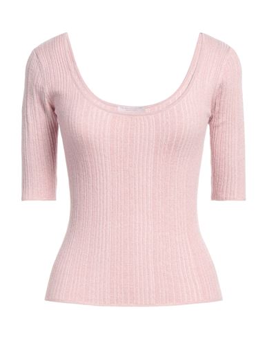 MAJESTIC MAJESTIC FILATURES WOMAN SWEATER PINK SIZE 1 ORGANIC COTTON, VISCOSE, ELASTANE, METALLIC FIBER 