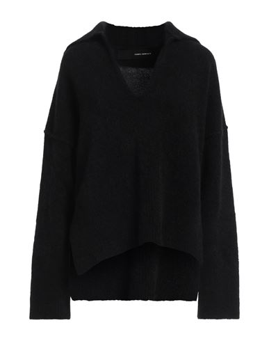 Isabel Benenato Woman Sweater Black Size 8 Mohair Wool, Wool, Polyamide, Elastane