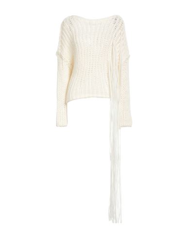 Shop Isabel Benenato Woman Sweater Cream Size L Alpaca Wool, Polyamide, Wool In White