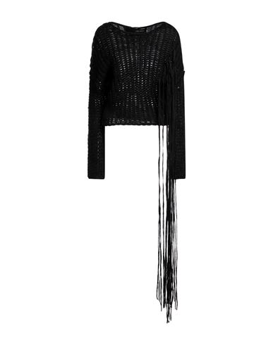 Isabel Benenato Woman Sweater Black Size L Alpaca Wool, Polyamide, Wool