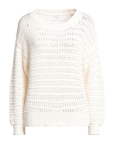 Shop Eleventy Woman Sweater Ivory Size S Cotton, Polyamide In White