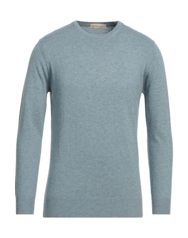 Shop Cashmere Company Man Sweater Pastel Blue Size 40 Wool, Cashmere