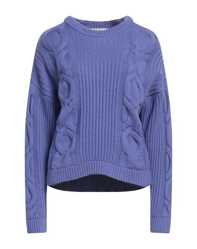 Liviana Conti Woman Sweater Purple Size L Virgin Wool In Blue
