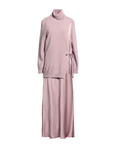 Semicouture Woman Maxi Dress Pastel Pink Size Xl Wool, Polyamide