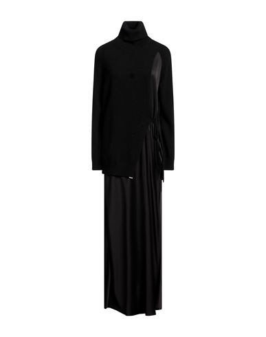 Semicouture Woman Maxi Dress Black Size Xl Wool, Polyamide