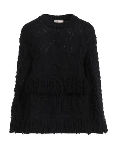 Semicouture Woman Sweater Black Size Xl Virgin Wool