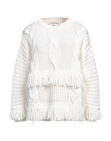 Semicouture Woman Sweater White Size Xl Virgin Wool