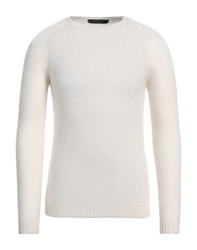 Shop Messagerie Man Sweater Ivory Size 42 Alpaca Wool, Polyamide, Elastane In White