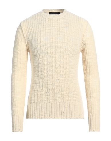 Shop Messagerie Man Sweater Ivory Size 42 Wool In White