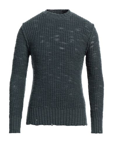 Shop Messagerie Man Sweater Deep Jade Size 44 Wool In Green