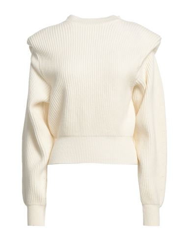 Erika Cavallini Woman Sweater Cream Size L Wool, Polyamide In White