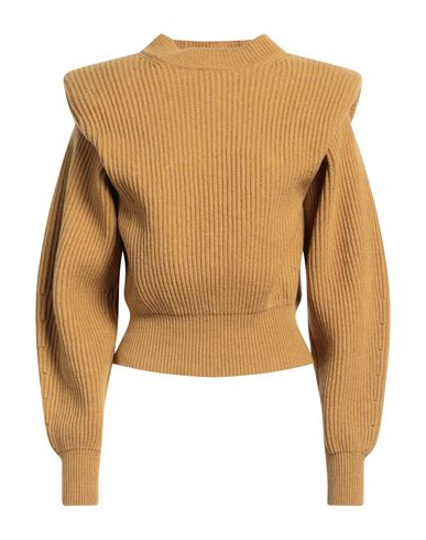 Erika Cavallini Woman Sweater Mustard Size L Wool, Polyamide In Brown