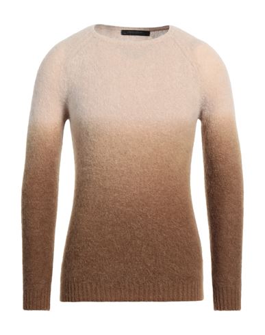 Shop Messagerie Man Sweater Beige Size 44 Alpaca Wool, Polyamide, Virgin Wool, Elastane
