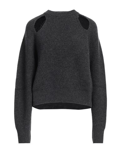 Erika Cavallini Woman Sweater Lead Size S Virgin Wool, Cashmere In Grey