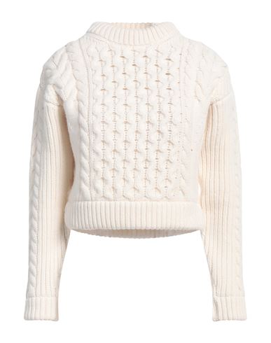 Patou Woman Sweater Beige Size L Wool, Cashmere